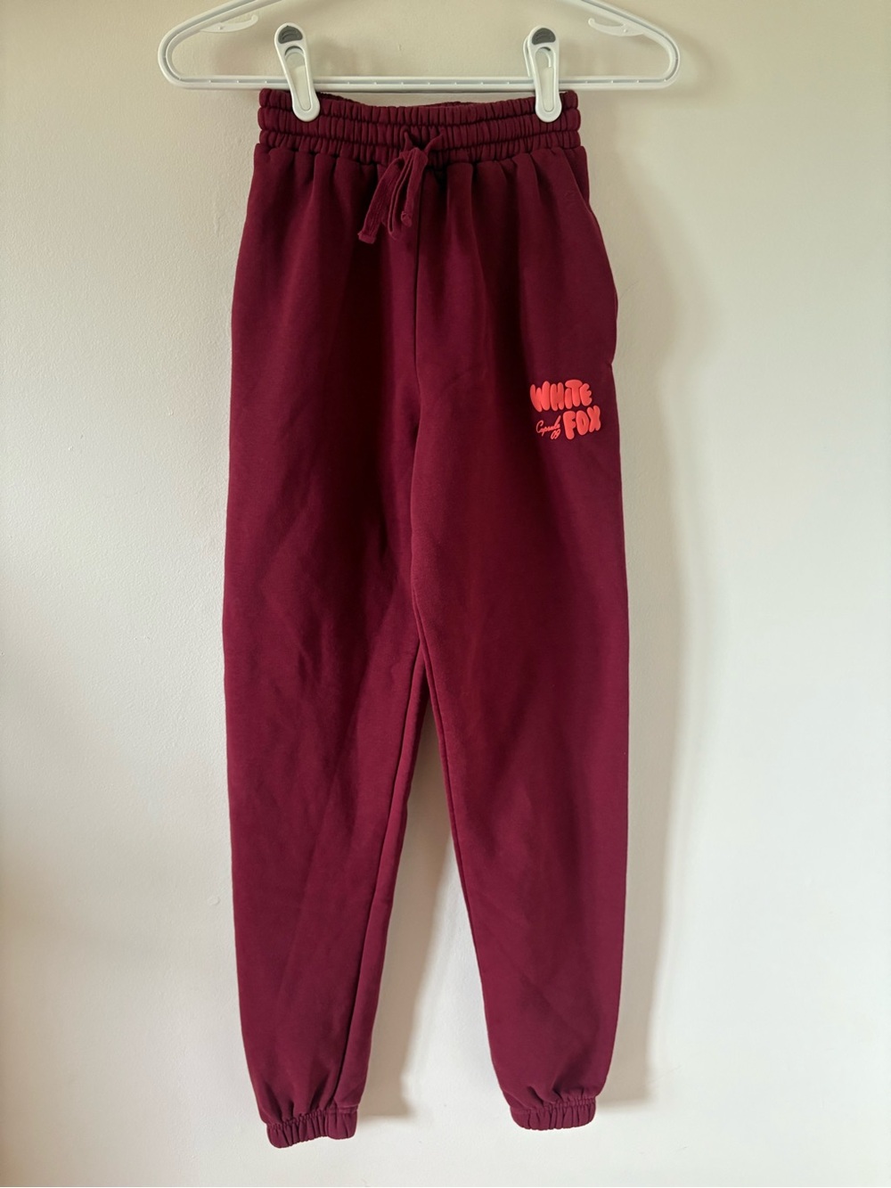 White Fox Capsule 9 Star Of The Moment Sweatpants Burgundy 3XS